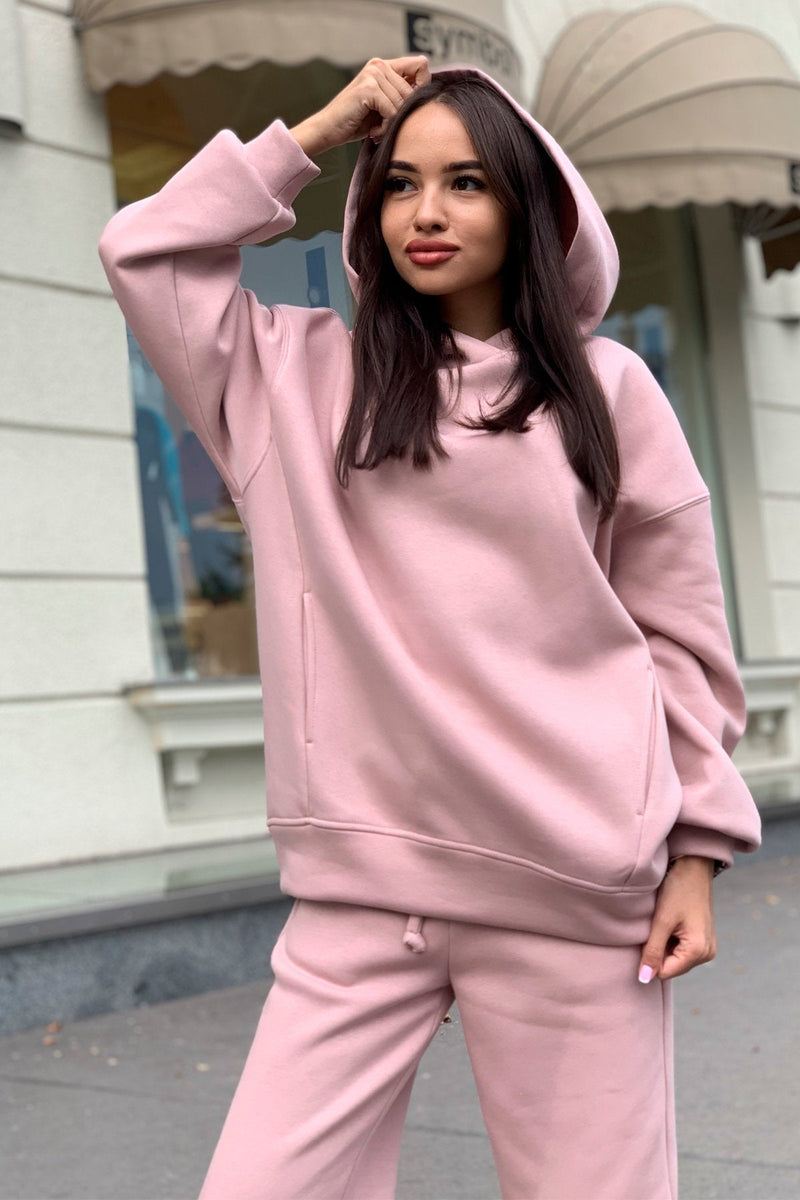Hooded Sweatshirt Casual Two-Piece Set