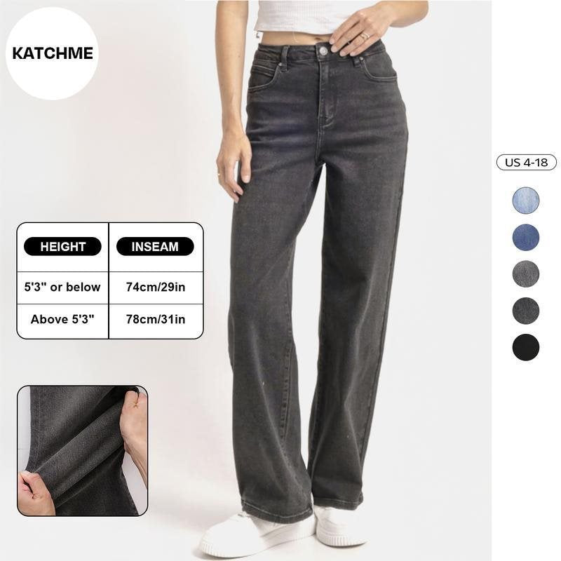 Casual Wide-leg High-waist Women's Jeans