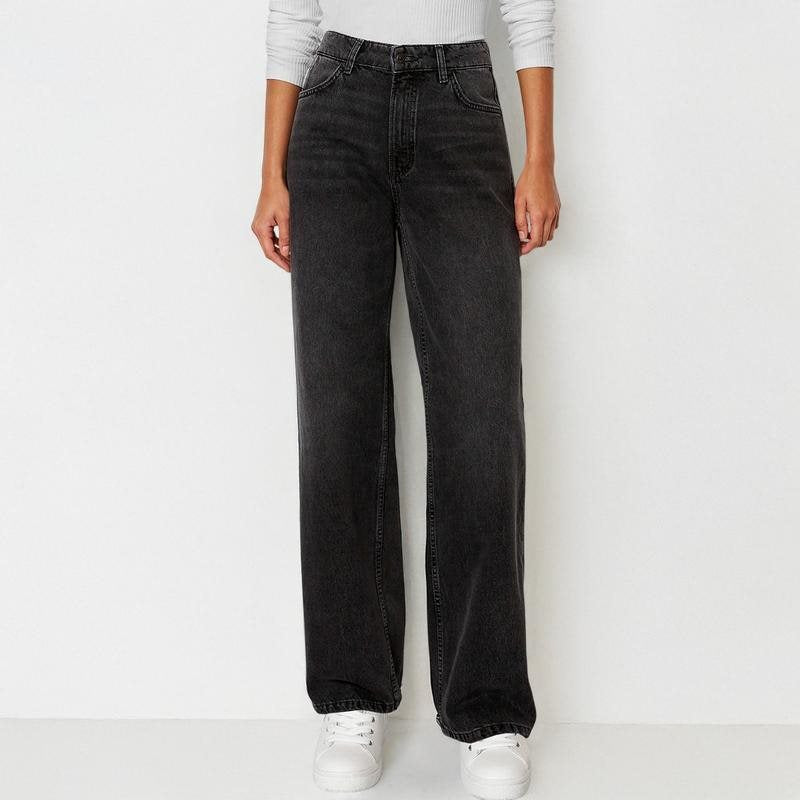 Casual Wide-leg High-waist Women's Jeans