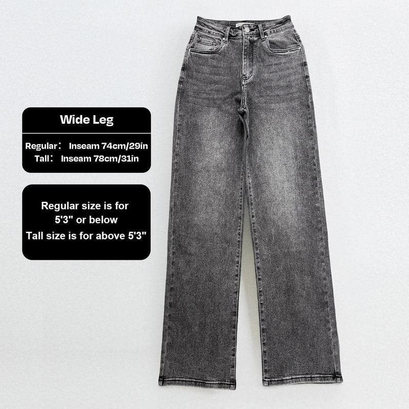 Casual Wide-leg High-waist Women's Jeans