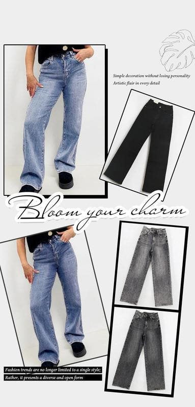 Casual Wide-leg High-waist Women's Jeans