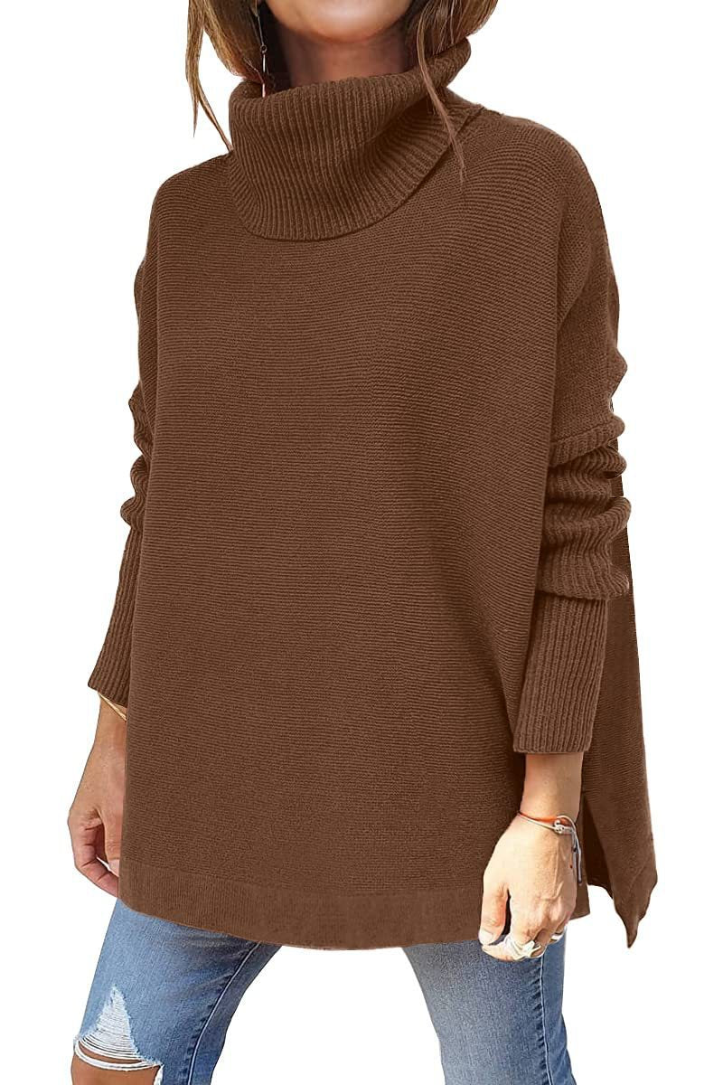 Turtleneck Batwing Sleeve Pullover Sweater