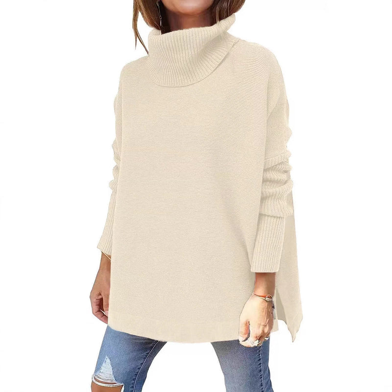 Turtleneck Batwing Sleeve Pullover Sweater