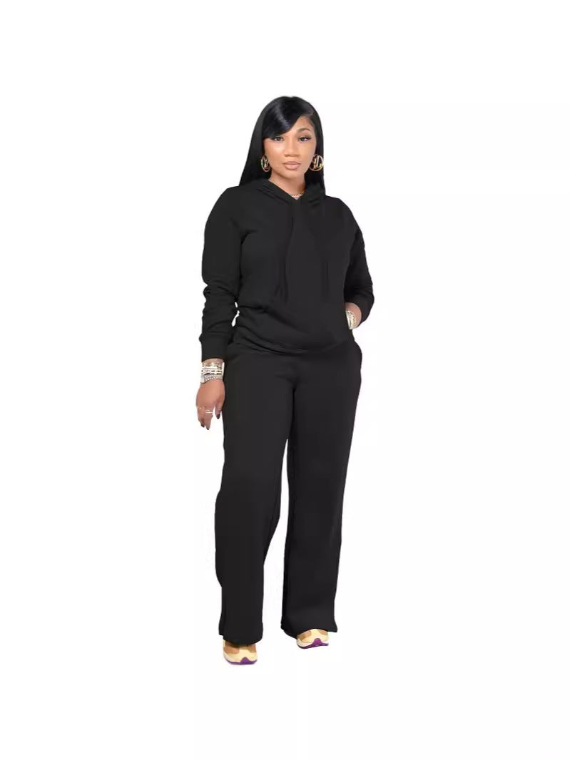 Casual Street Style Sweatshirt and Pants Set