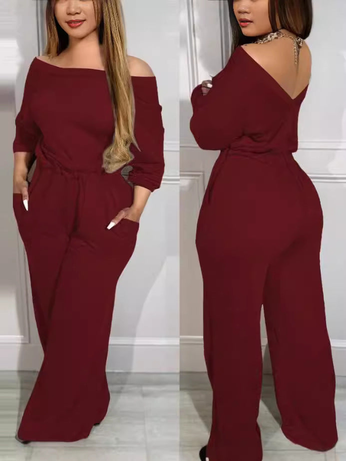 Elegant Plus-Size Wide-Leg Jumpsuit for Fashion Lovers