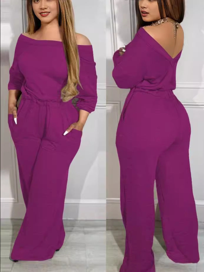 Elegant Plus-Size Wide-Leg Jumpsuit for Fashion Lovers