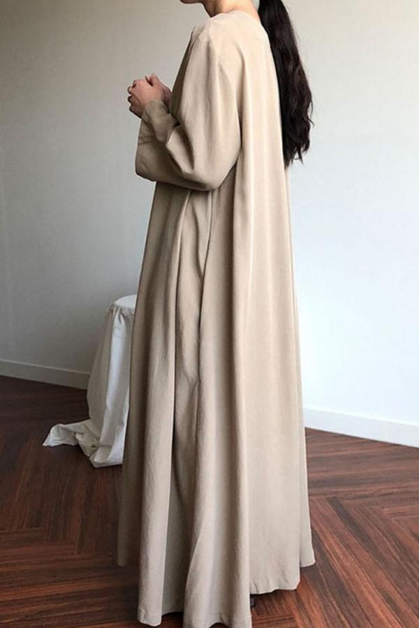 Kimono Style Long Sleeve Maxi Dress
