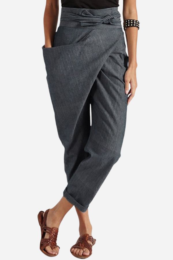 High-Waist Wrapped Comfy Pants