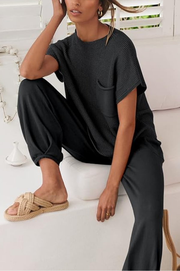 Relaxed Knit Two-Piece Set