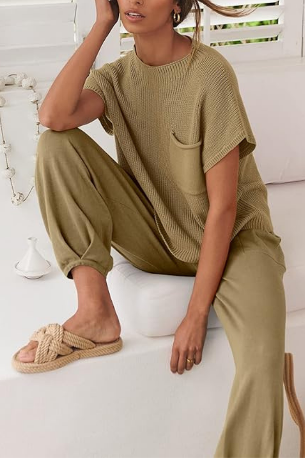 Relaxed Knit Two-Piece Set