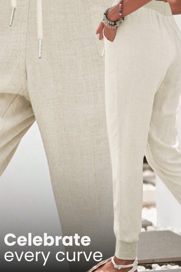 Relaxed Chic Elastic Ankles Pants