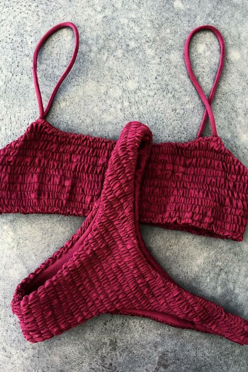 Retro Shirred Bikini